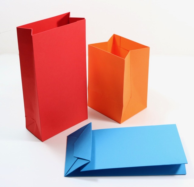 How to make a Paper Bag without Glue, Origami Bag